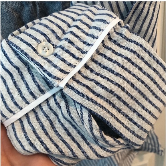 Plush Ultra Soft Boyfriend Striped Sleep shirt NWT - Picture 8 of 12